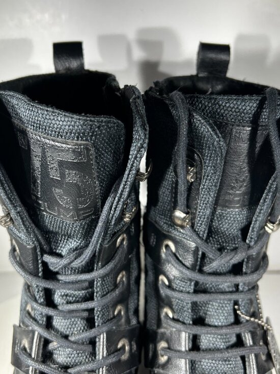 J75 Jump Deploy Mens Combat Boots Size 7 Black Leather Military Tactical Zip 75 main image 13